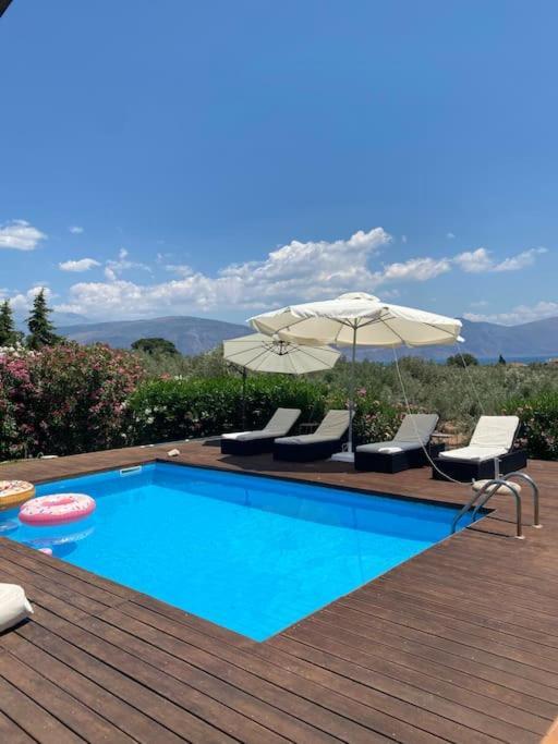 Georges Villa Galaxidi, Family, Pool And Garden Екстер'єр фото